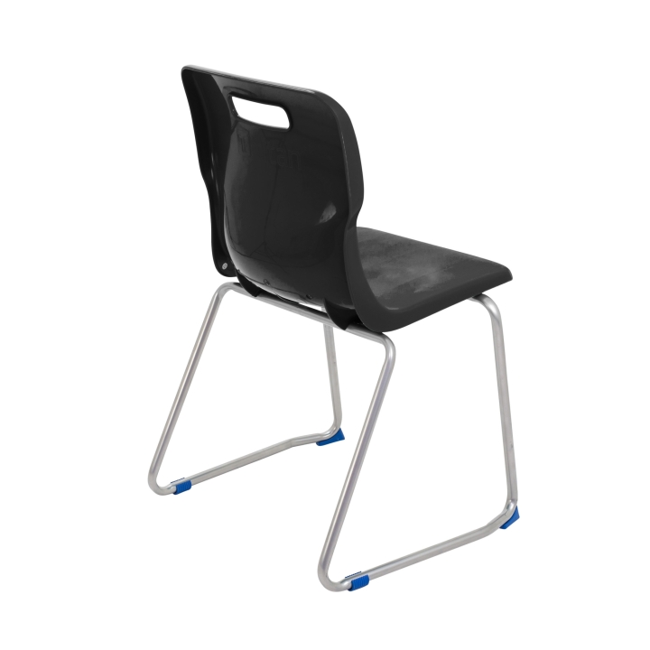 Krzesło na płozach Titan, siedzisko polipropylenowe, stalowa rama