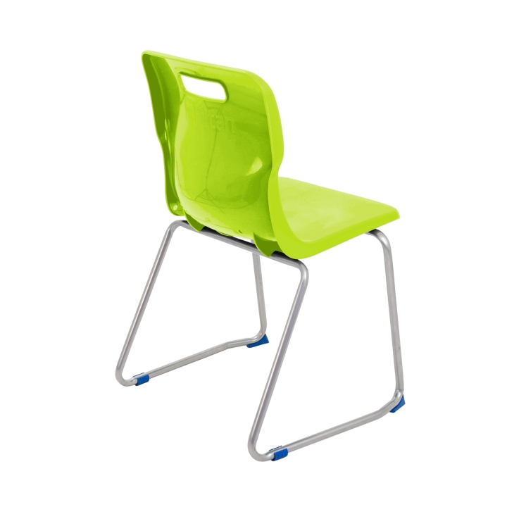 Krzesło na płozach Titan, siedzisko polipropylenowe, stalowa rama