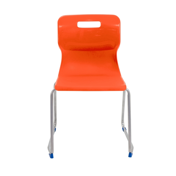 Krzesło na płozach Titan, siedzisko polipropylenowe, stalowa rama