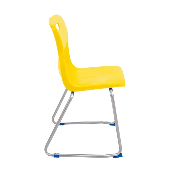 Krzesło na płozach Titan, siedzisko polipropylenowe, stalowa rama