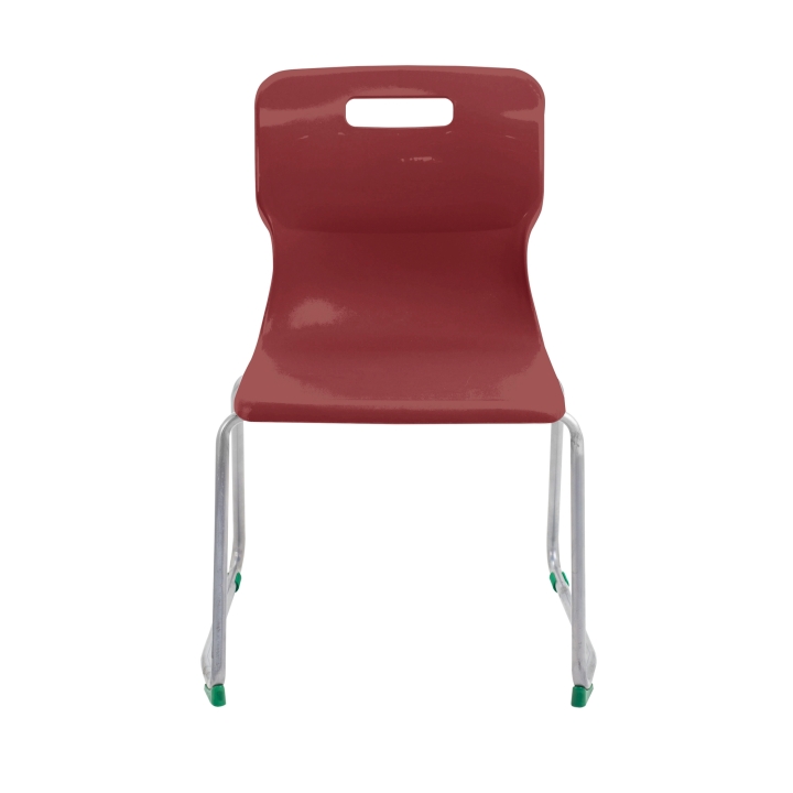 Krzesło na płozach Titan, siedzisko polipropylenowe, stalowa rama