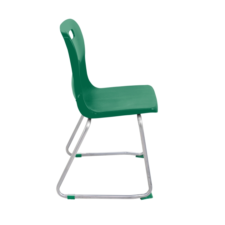 Krzesło na płozach Titan, siedzisko polipropylenowe, stalowa rama