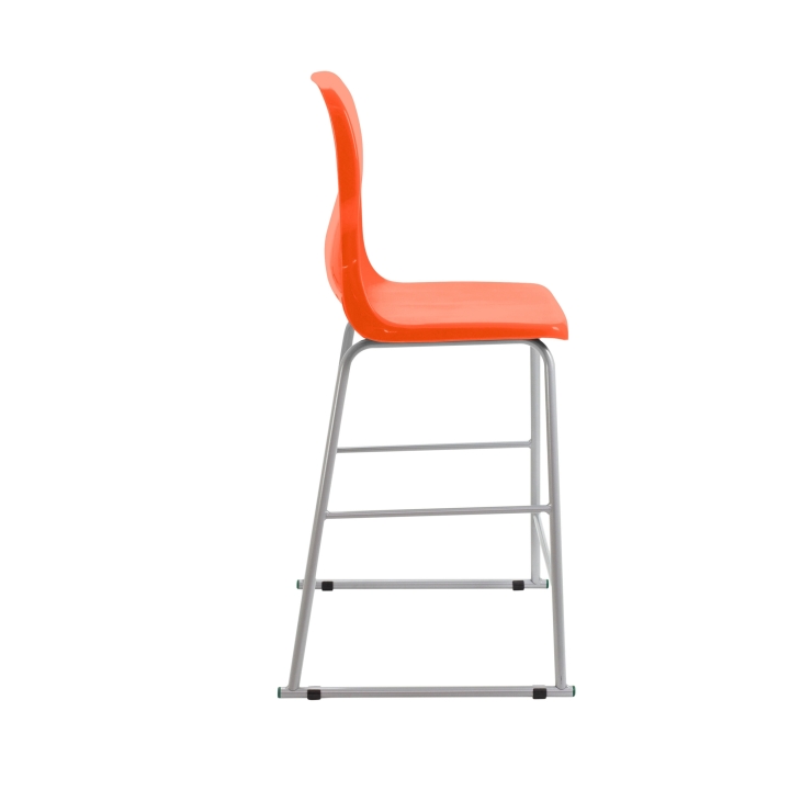 Krzesło Titan laboratoryjne wysokie, wygodne siedzisko z polipropylenu