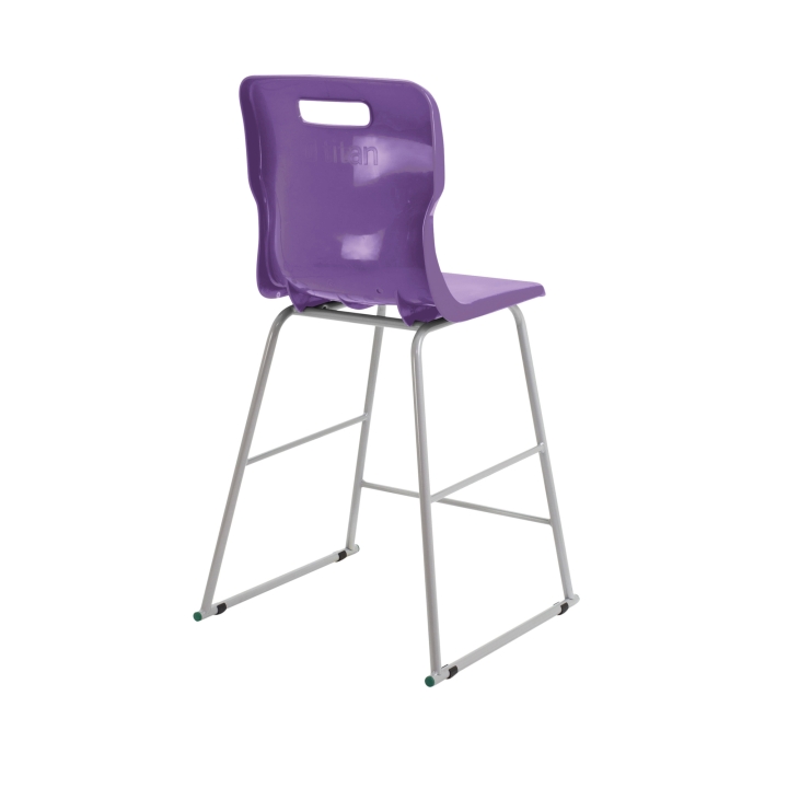 Krzesło Titan laboratoryjne wysokie, wygodne siedzisko z polipropylenu