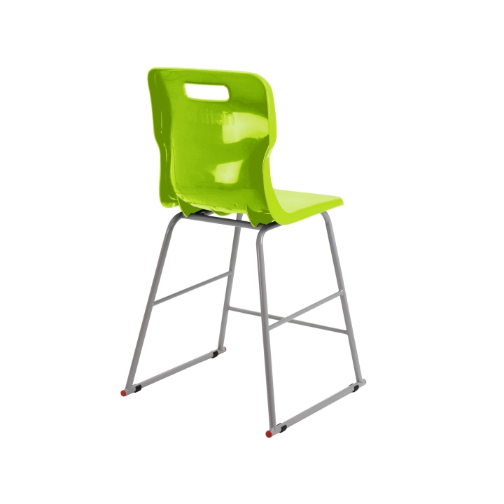 Krzesło Titan laboratoryjne wysokie, wygodne siedzisko z polipropylenu