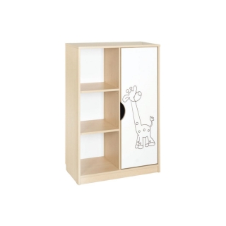 Regał przedszkolny Sawanna SW03 - frezowane fronty z motywem zwierząt