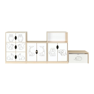 Zestaw regałów przedszkolnych Sawanna 1