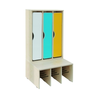 Szatnia Przedszkolak C3DW | Wyposażenie żłobków i przedszkoli