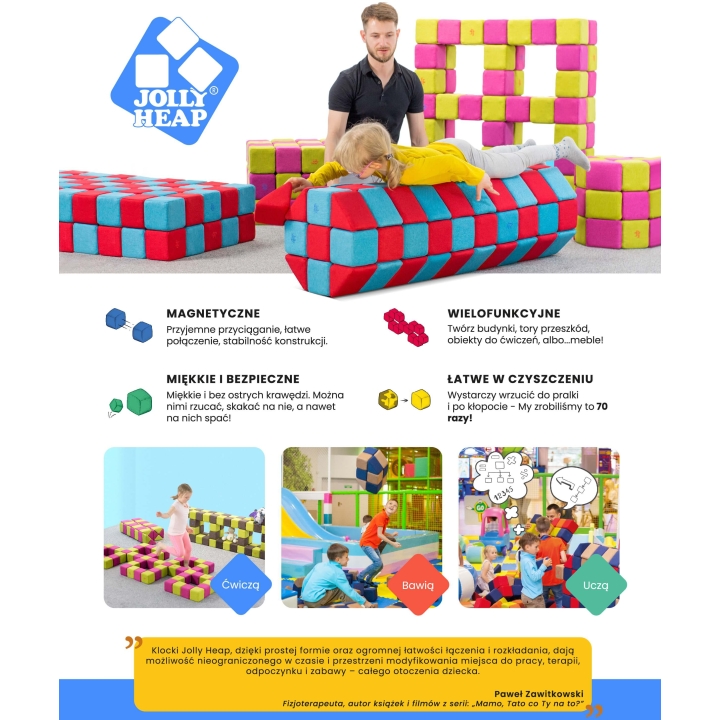 Klocki magnetyczne Jolly Heap Creative 100 szt.