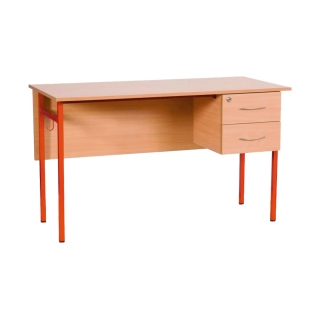 Biurko Skrzat 130x60 z szufladami na metalowym stelażu