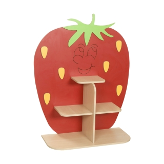 Kącik Truskawka, owocowa półka na książki i zabawki