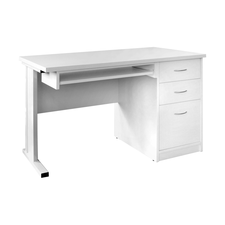 Biurko szkolne/gabinetowe BM1 z szufladami, metalowy stelaż