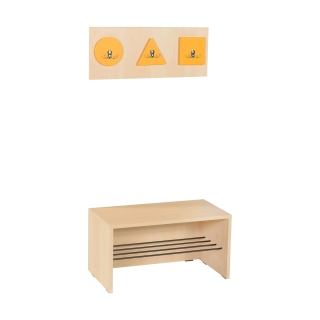 Szatnia Przedszkolak GEO-3W, figury geometryczne, półka na buty