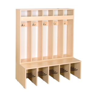 Szatnia Przedszkolak C5, półka na buty, wieszaki na kurtki