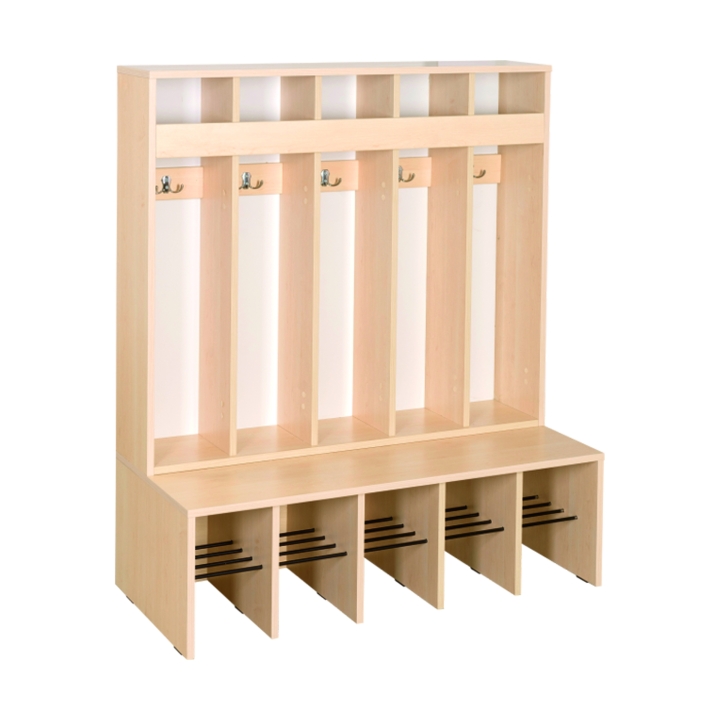 Szatnia Przedszkolak C5, półka na buty, wieszaki na kurtki