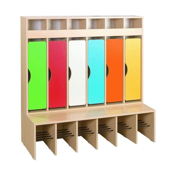 Szatnia do przedszkola Przedszkolak C6D, szafka, półka na buty