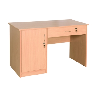 Biurko B2 120x60, szuflada i szafka zamykane na zamek