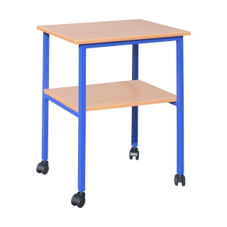 Mobilny stolik pod rzutnik na metalowym stelażu