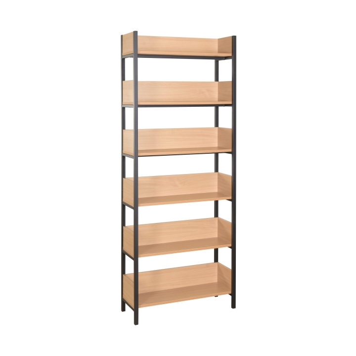 Regał biblioteczny jednostronny z 6 półkami | Wyposażenie biblioteki