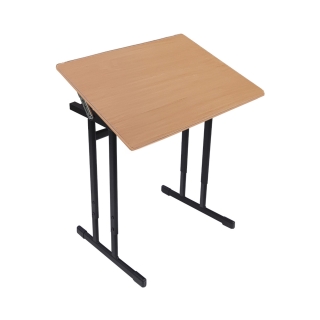 Stół regulowany Krzyś PRO-UC 1-os z blatem uchylnym | Producent mebli szkolnych