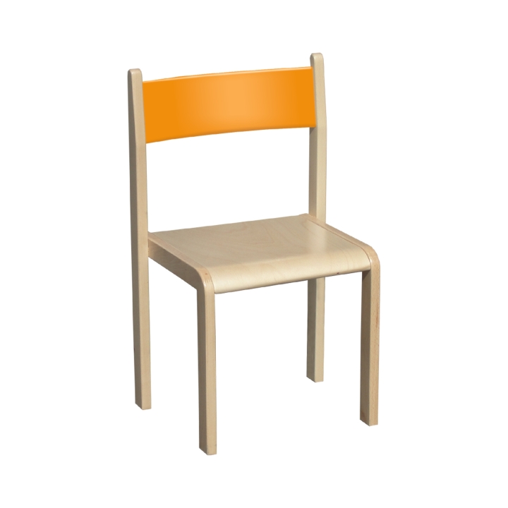 Kolorowe krzesło przedszkolne, krzesełko Miś kolor, certyfikat jakości