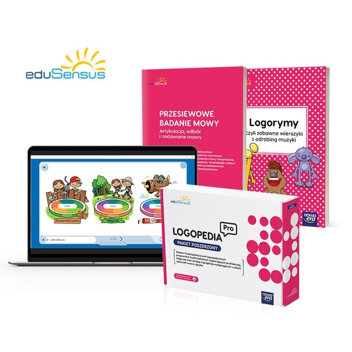 Logopedia PRO - pakiet poszerzony, 13 specjalistycznych multimedialnych modułów logopedycznych, wzbogacony o mobilną Aplikację L