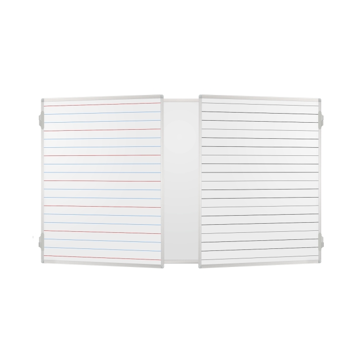 Tablica lakierowana tryptyk z liniaturą - biały 300x100