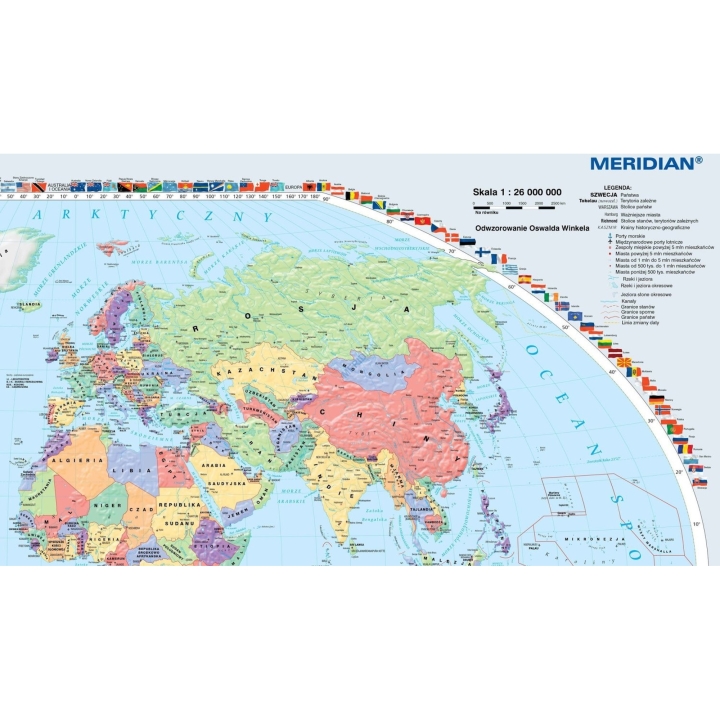 DUO Świat polityczny/konturowy ćwiczeniowy (2018) - dwustronna mapa ścienna