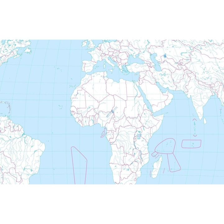 DUO Świat polityczny/konturowy ćwiczeniowy (2018) - dwustronna mapa ścienna