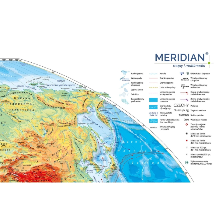 Świat fizyczny z elementami ekologii - mapa ścienna