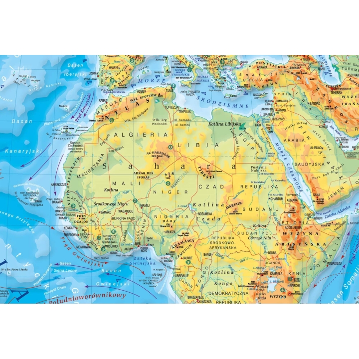 Świat fizyczny z elementami ekologii - mapa ścienna