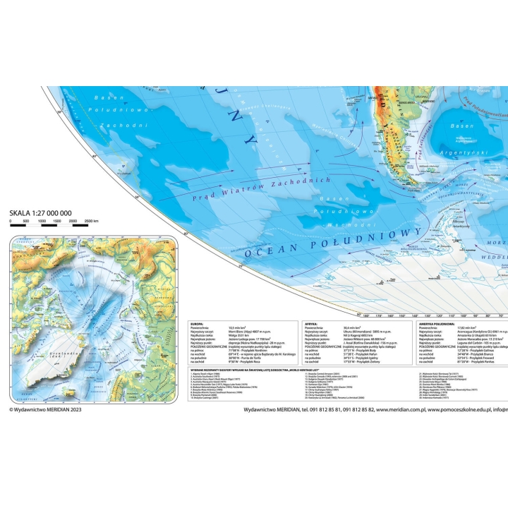 Świat fizyczny z elementami ekologii - mapa ścienna