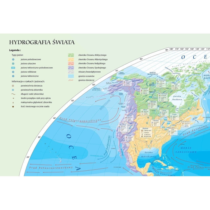 Hydrografia świata - mapa ścienna