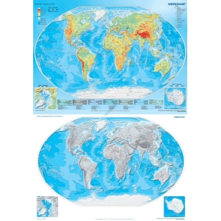 DUO Świat fizyczny z elementami ekologii/hipsometryczny ćwiczeniowy - dwustronna mapa ścienna
