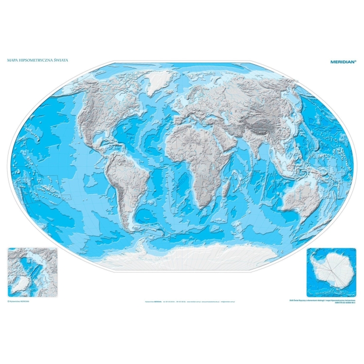 DUO Świat fizyczny z elementami ekologii/hipsometryczny ćwiczeniowy - dwustronna mapa ścienna