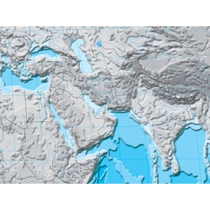 DUO Świat fizyczny z elementami ekologii/hipsometryczny ćwiczeniowy - dwustronna mapa ścienna