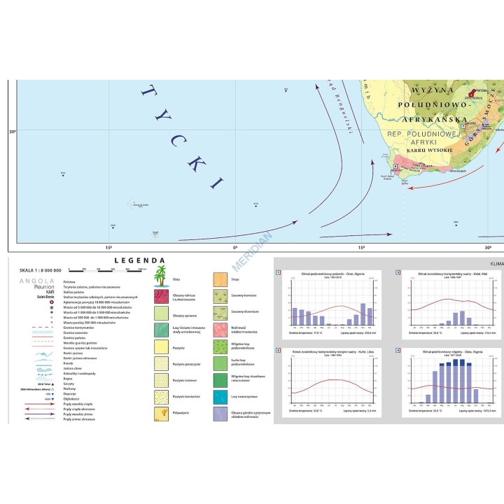 Afryka - mapa krajobrazowa