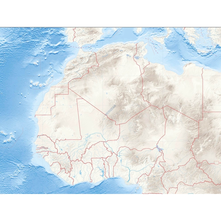 Mapa konturowa Afryki - ścienna mapa ćwiczeniowa