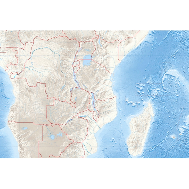 Mapa konturowa Afryki - ścienna mapa ćwiczeniowa