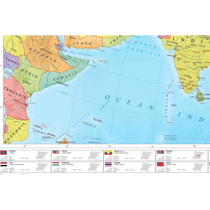 Afryka - ścienna mapa polityczna