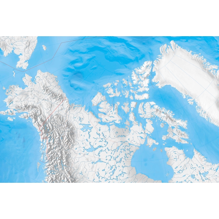 Mapa konturowa Ameryki Północnej i Środkowej - ścienna mapa ćwiczeniowa