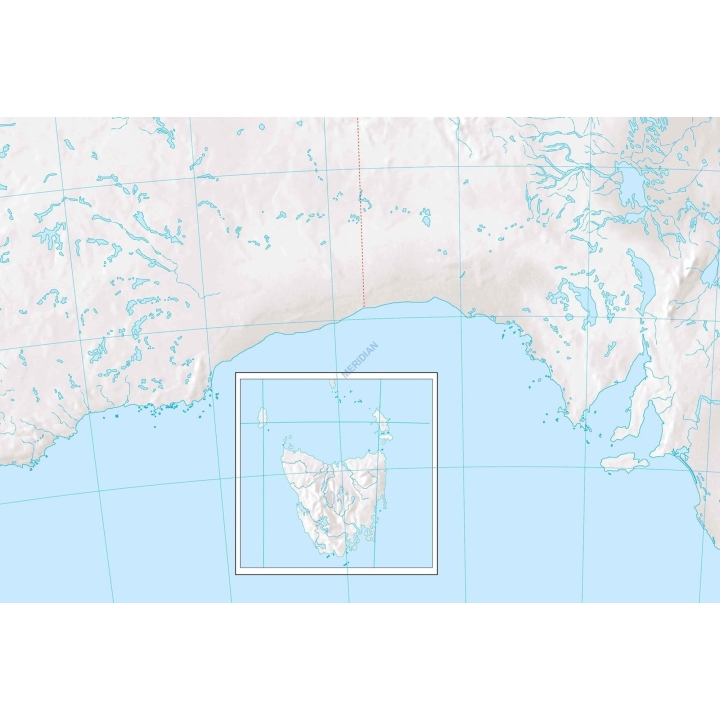 Mapa konturowa Australii - ścienna mapa ćwiczeniowa