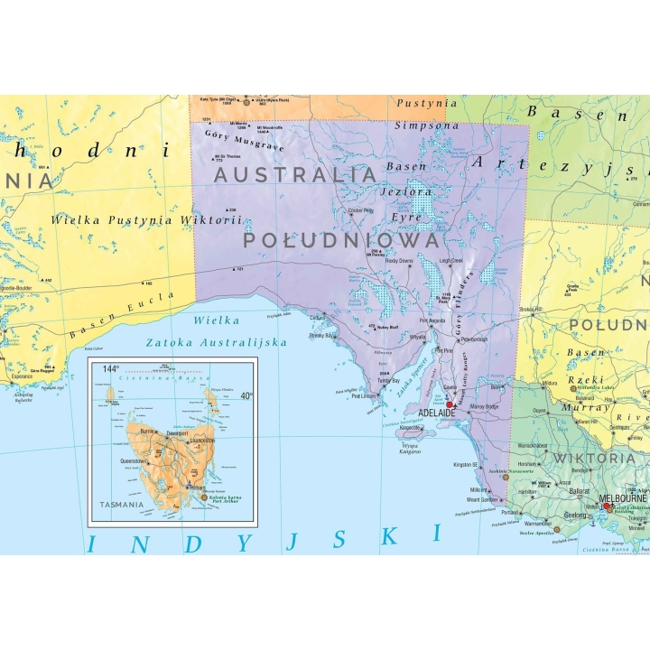 Australia - ścienna mapa polityczna