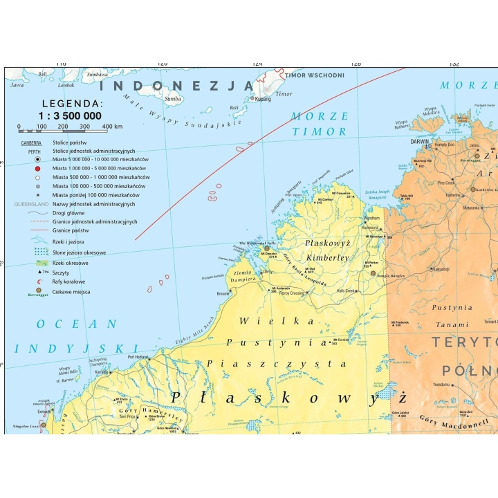 Australia - ścienna mapa polityczna