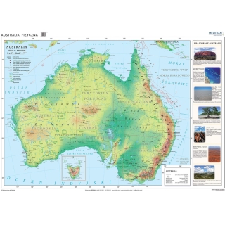 Australia - ścienna mapa fizyczna