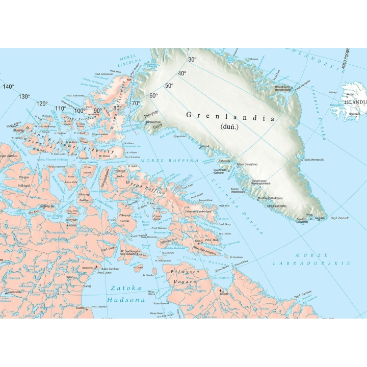 Ameryka Północna i Środkowa - ścienna mapa polityczna