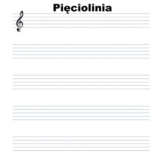 Nakładka magnetyczna tablicowa - pięciolinia