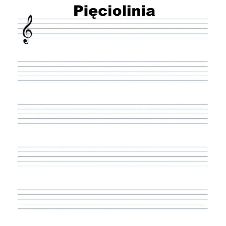 Nakładka magnetyczna tablicowa - pięciolinia