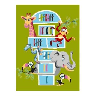 Dywan Funky Top Tom - turkus | Dywan sensoryczny do żłobka i przedszkola