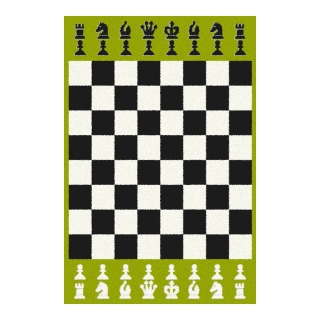 Dywan Funky Top Szachy - zielony | Wyposażenie do żłobków i przedszkoli